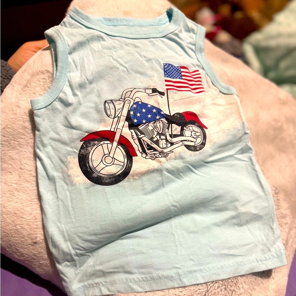 Light blue patriotic tank | 2T